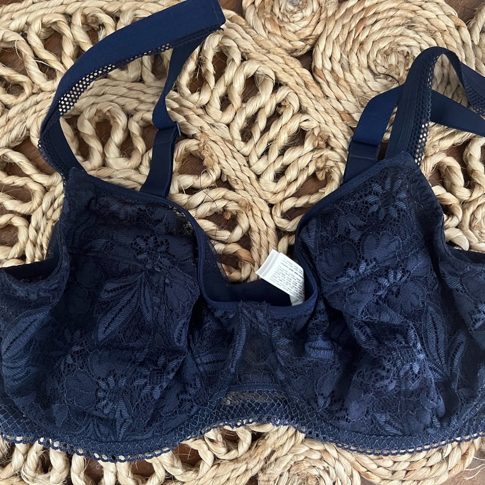 Simone Perele Midnight Blue Lace Bra 34F